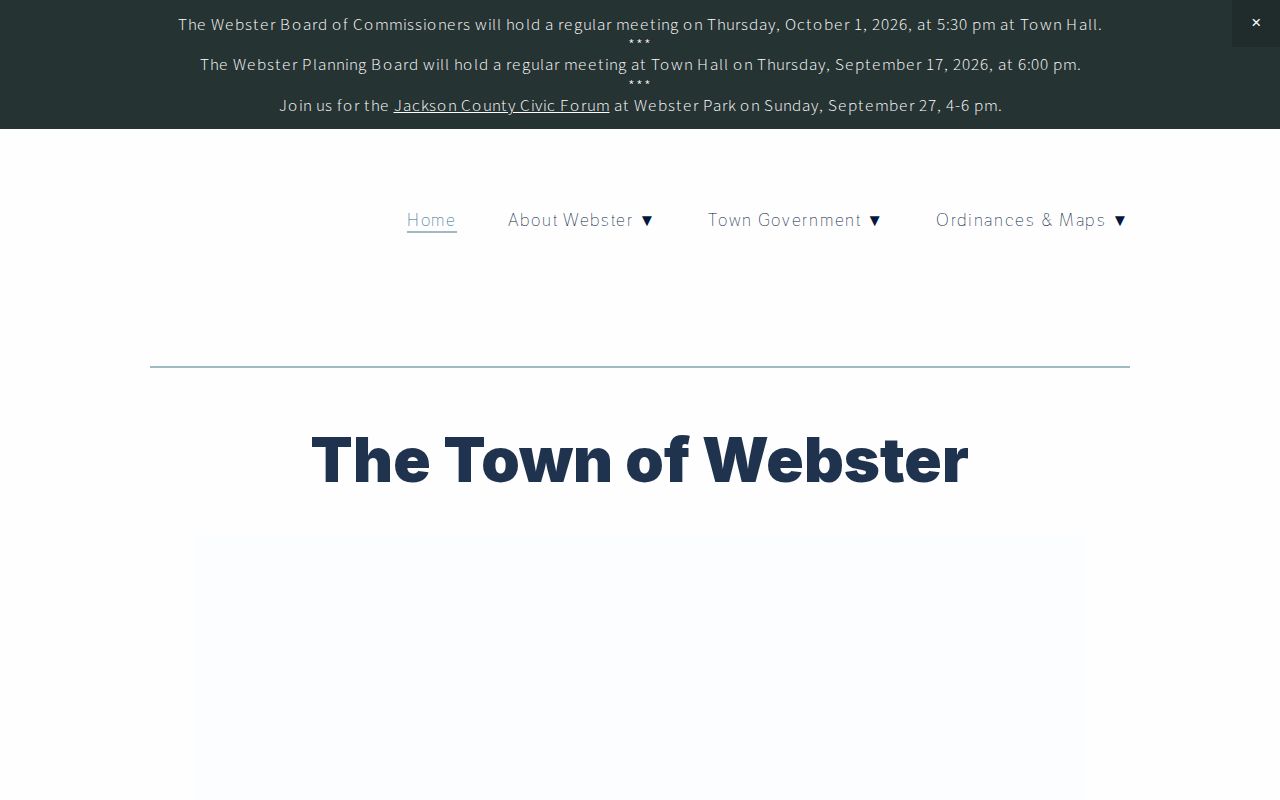 Official Town of Webster municipal website